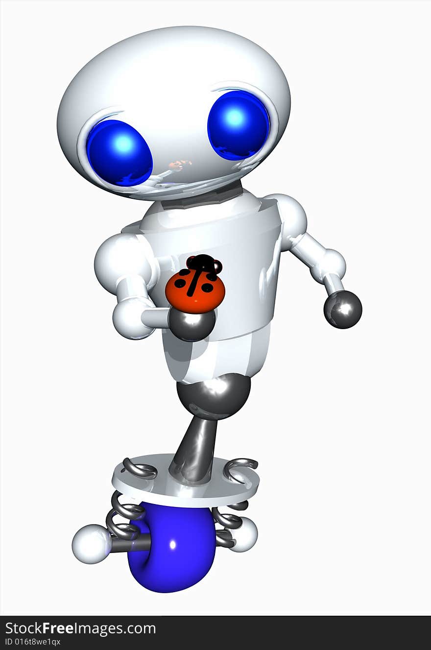 Robot With Ladybug