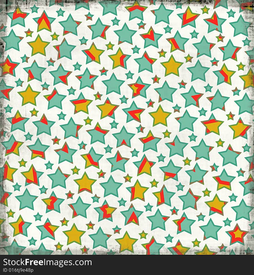 Distressed star pattern backdrop