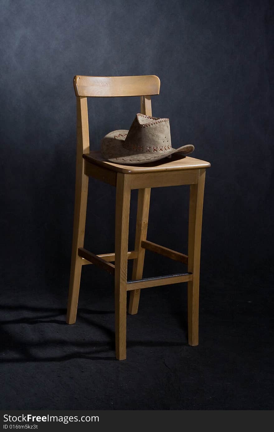 Chair and western hat