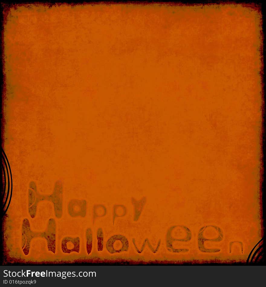 Grungy distressed backdrop, happy halloween with glow. Grungy distressed backdrop, happy halloween with glow