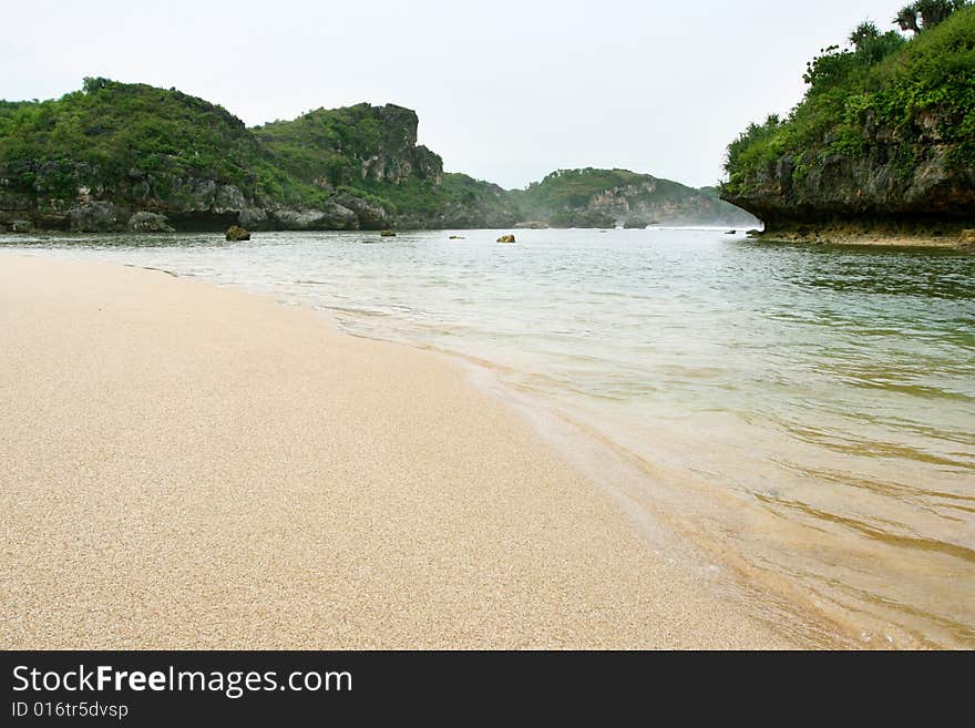 View from a tropical by drini beach in indonesia. View from a tropical by drini beach in indonesia.