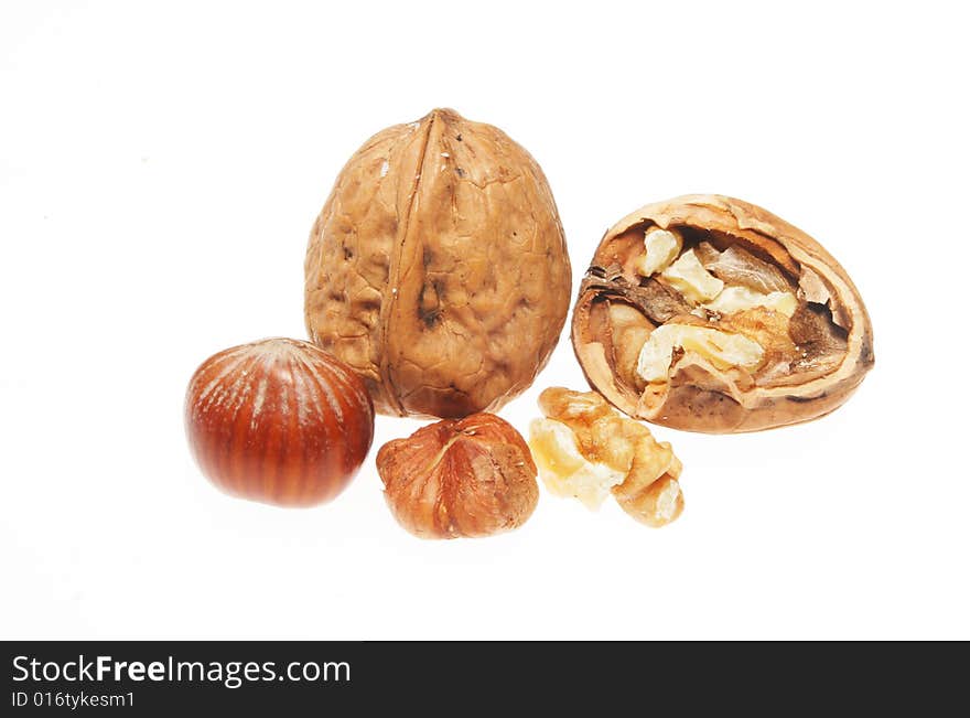 Walnuts and hazel nuts