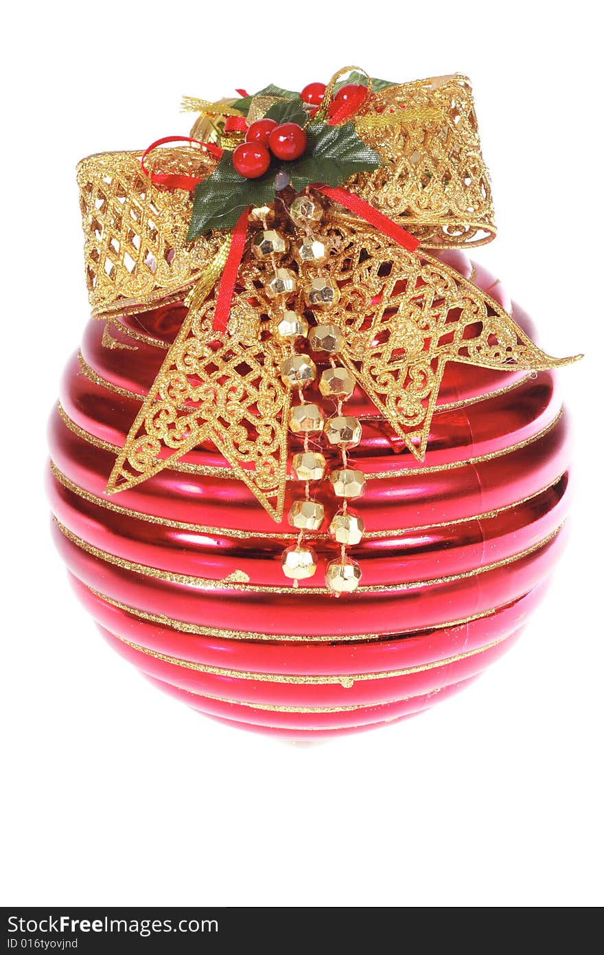 Christmas Decoration, photo on the white background