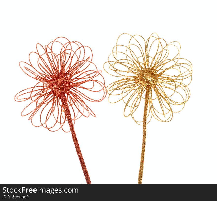 Christmas decoration, photo on the white background