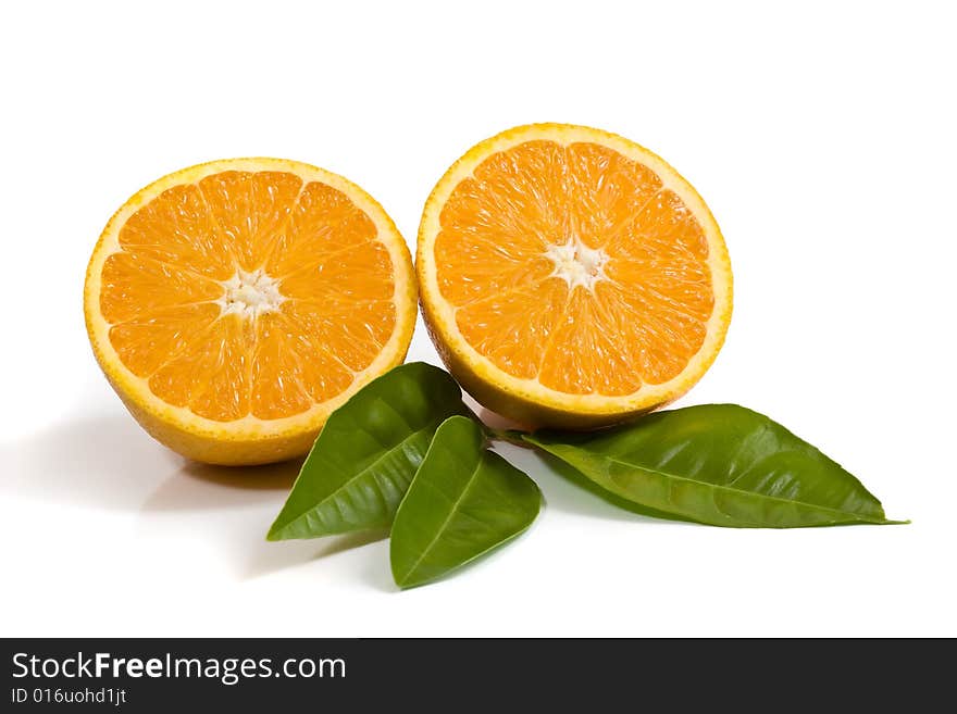 Oranges isolated on white