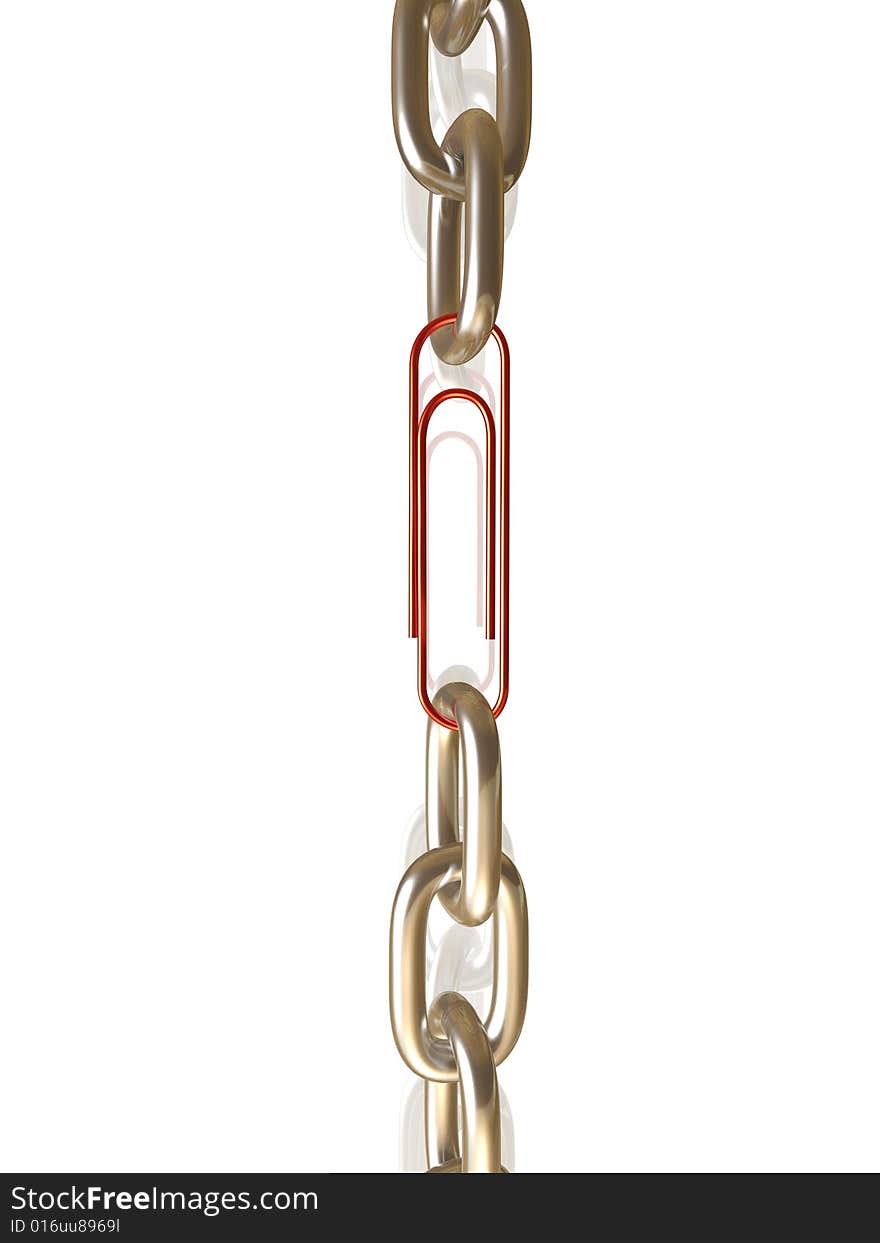 Paperclip in chain