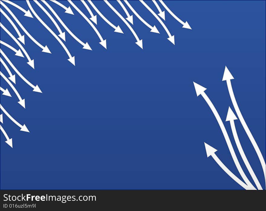 Arrows  background blue color gradient