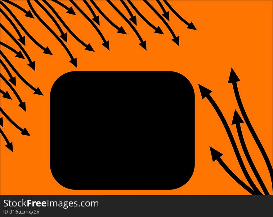 Arrows  background orange color gradient