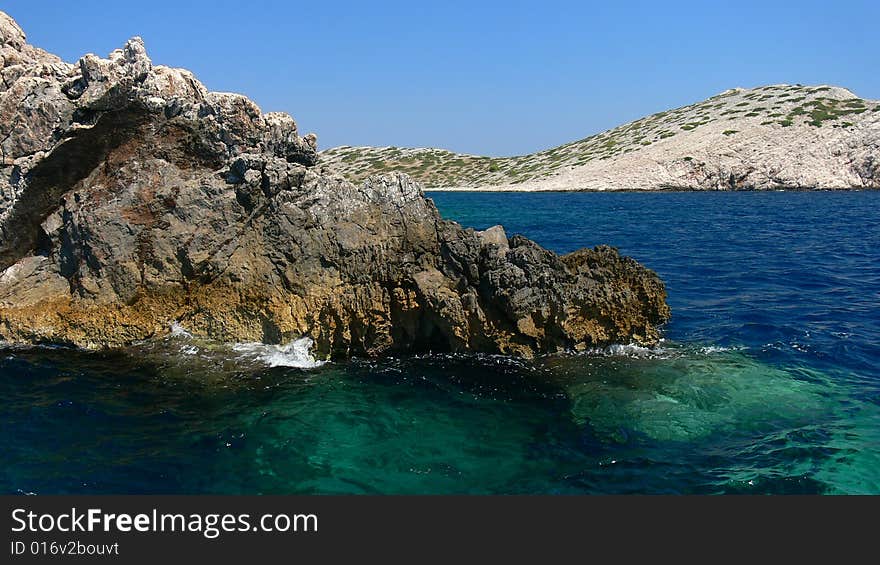 Island in the blue sea