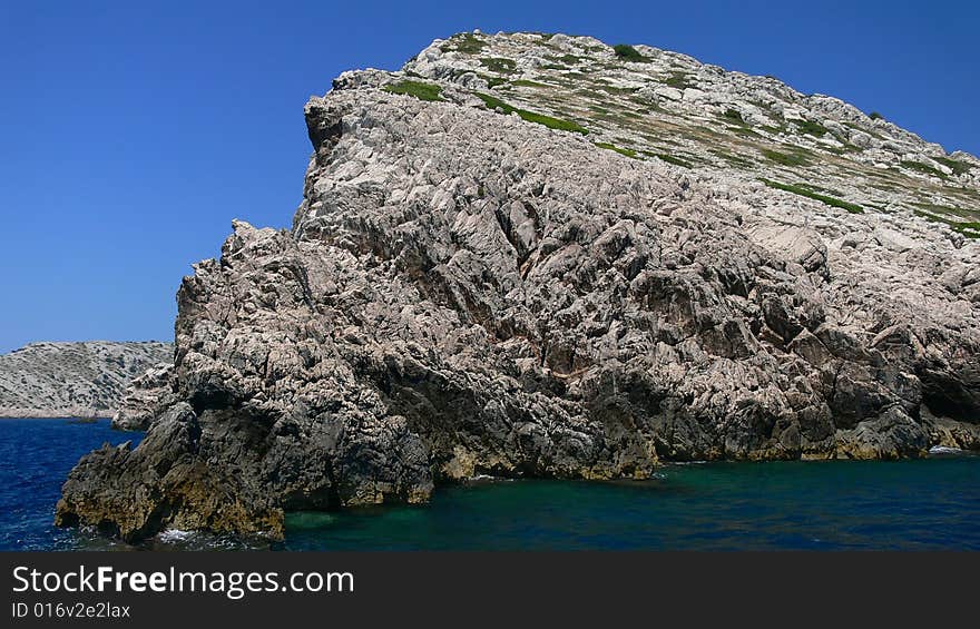 Island in the blue sea