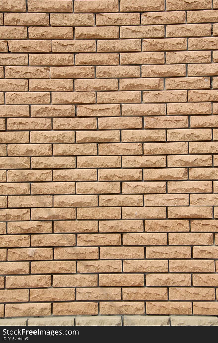 A close-up of a brick wall