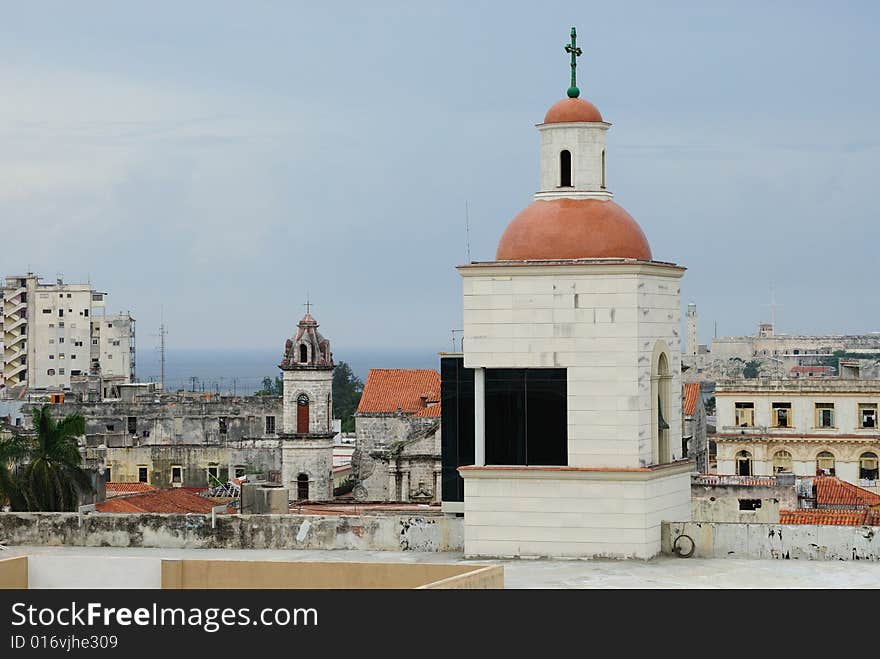 Beautiful churches and colonial buildings in Havana downtown, Cuba. Beautiful churches and colonial buildings in Havana downtown, Cuba