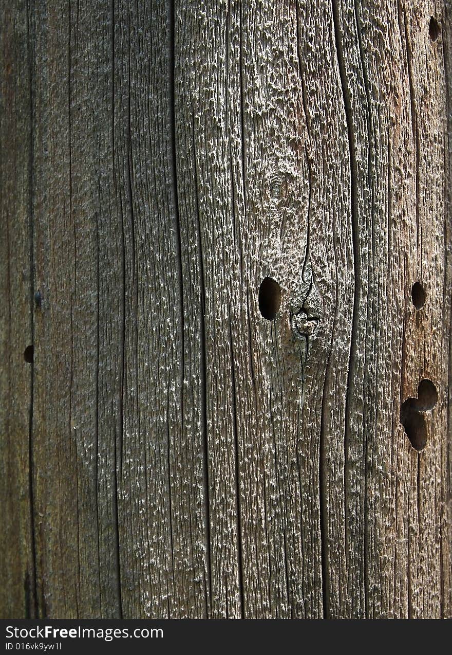 There's a fragment of wooden pillar