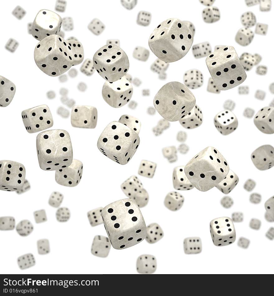 Falling dice