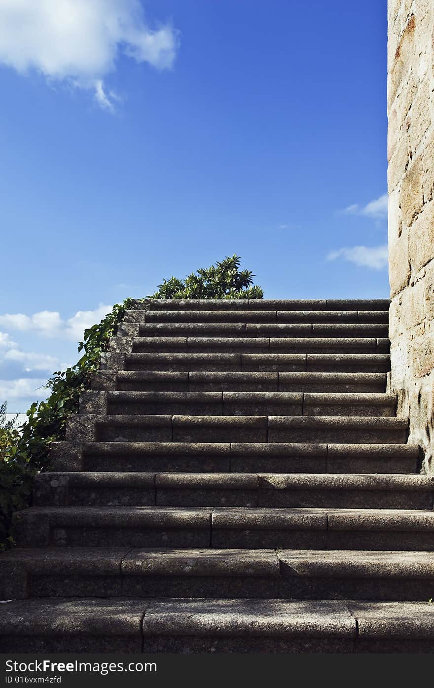 Granite stairway