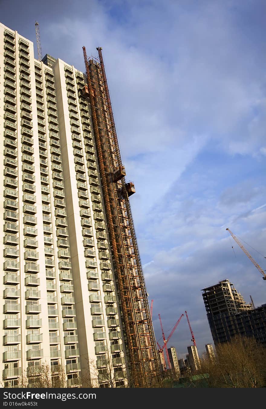 Big apartment blocks under construction. Big apartment blocks under construction