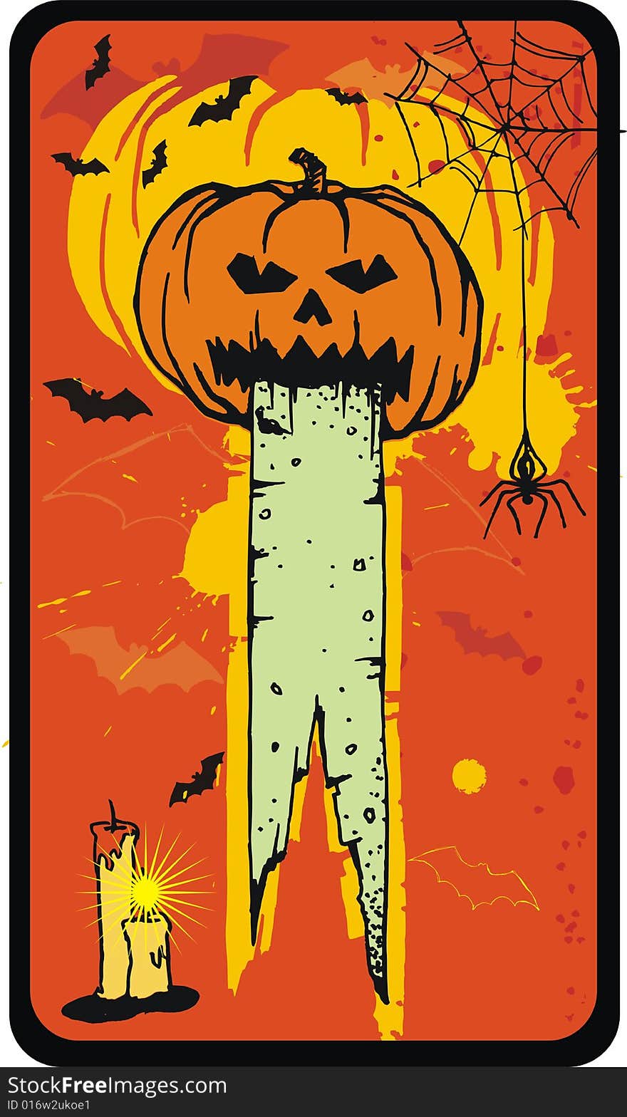 Vector Pumpkin Card