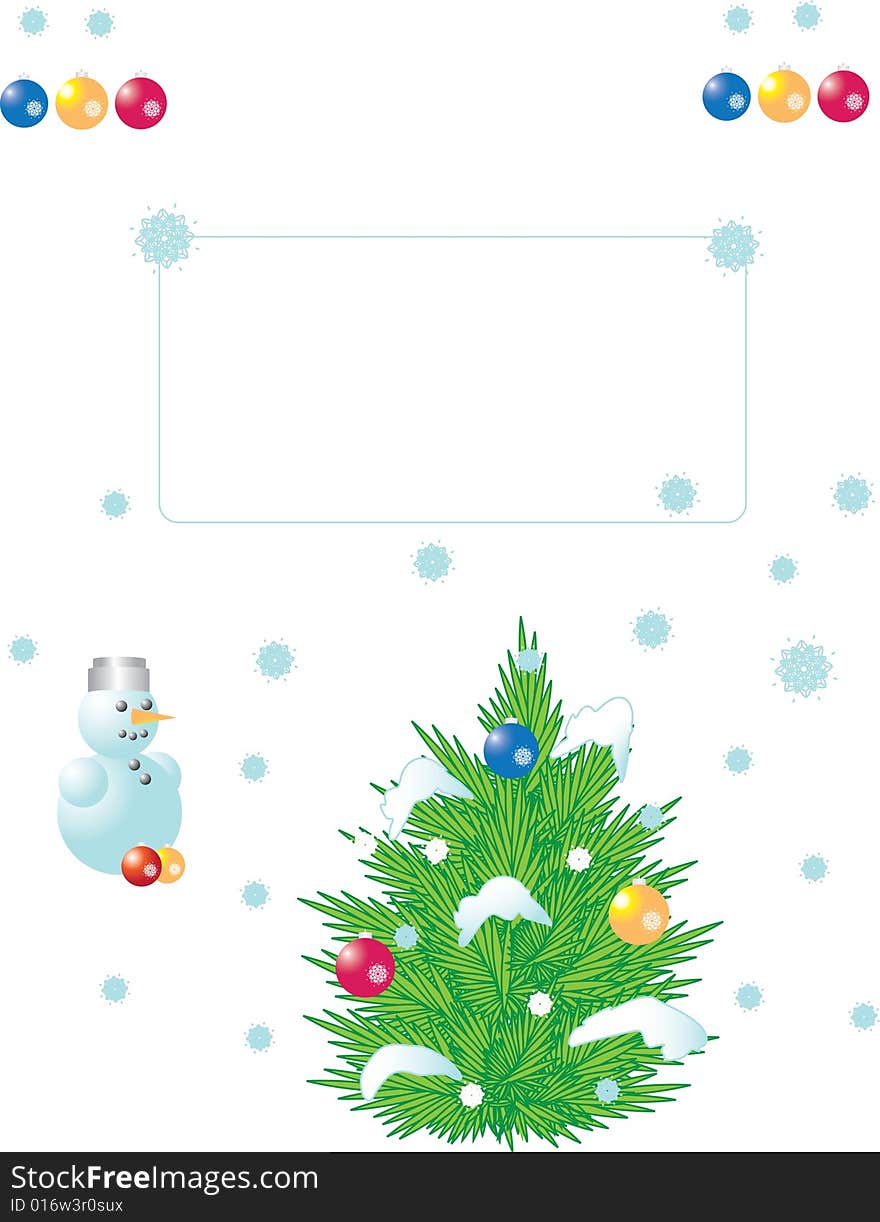 Vector illustration Christmas tree decorations