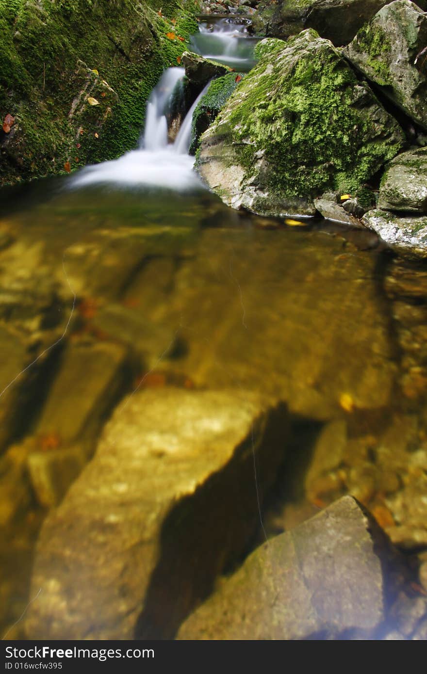 Water in the mountain creek