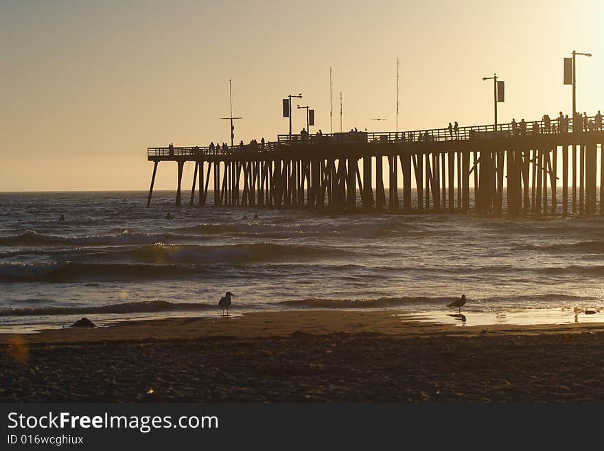 Pier sunset