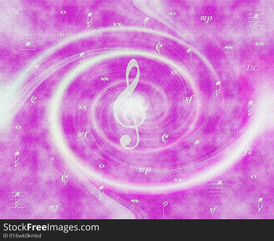 Abstract background with music notes