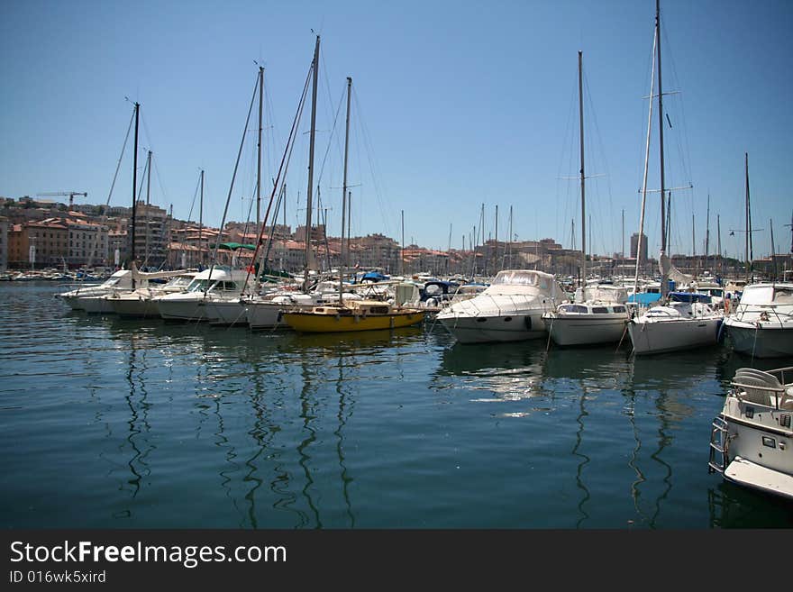 A picture of the luxury harbour in Marseille. A picture of the luxury harbour in Marseille.