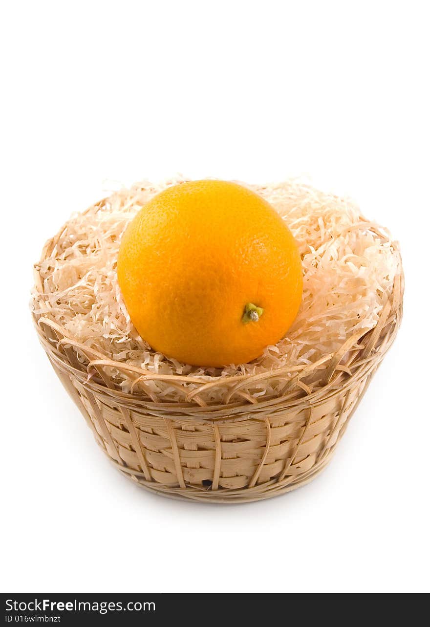 Useful Fruit Orange In Yellow Basket