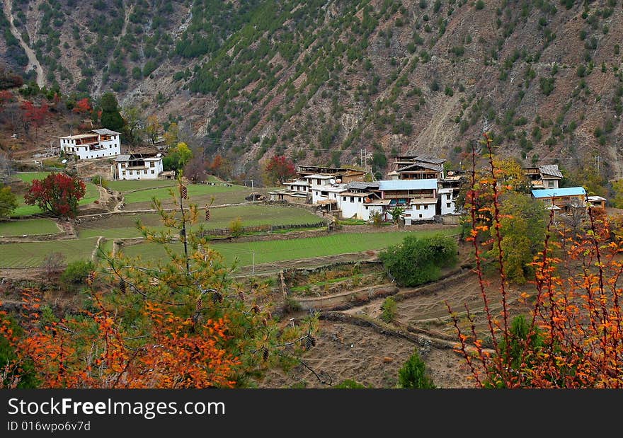 A peaceful village in northsouth China. A peaceful village in northsouth China