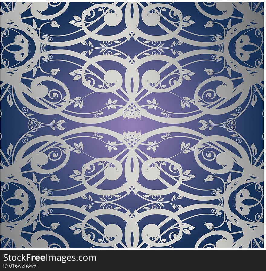 Silver ornate background