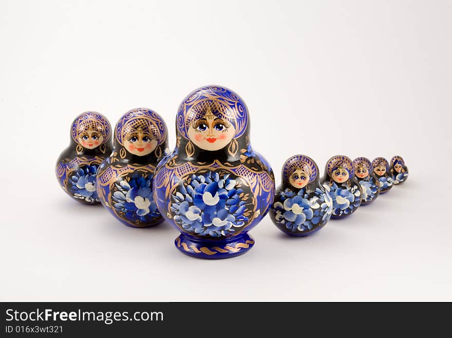 Russian stacking and nesting dolls