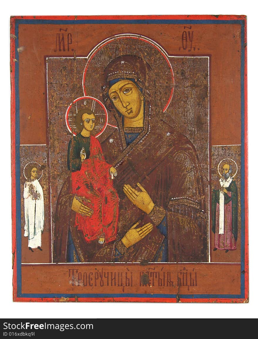 Ancient church icon. One of attributes of religion