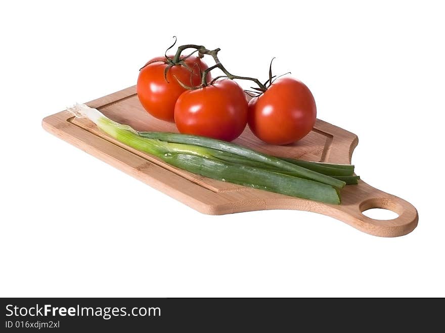 Vine Tomatoes And Green Onions