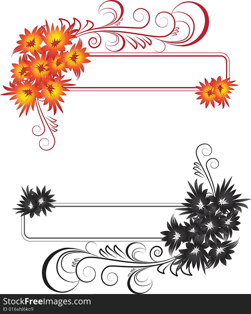 Abstract Floral Frame