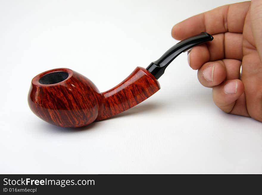 An tobacco pipe isolated on white background