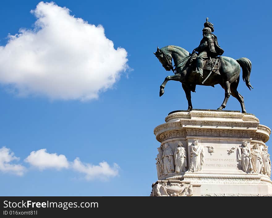 The Victor Emmanuel Monument, majestic memorial in Rome, Italy