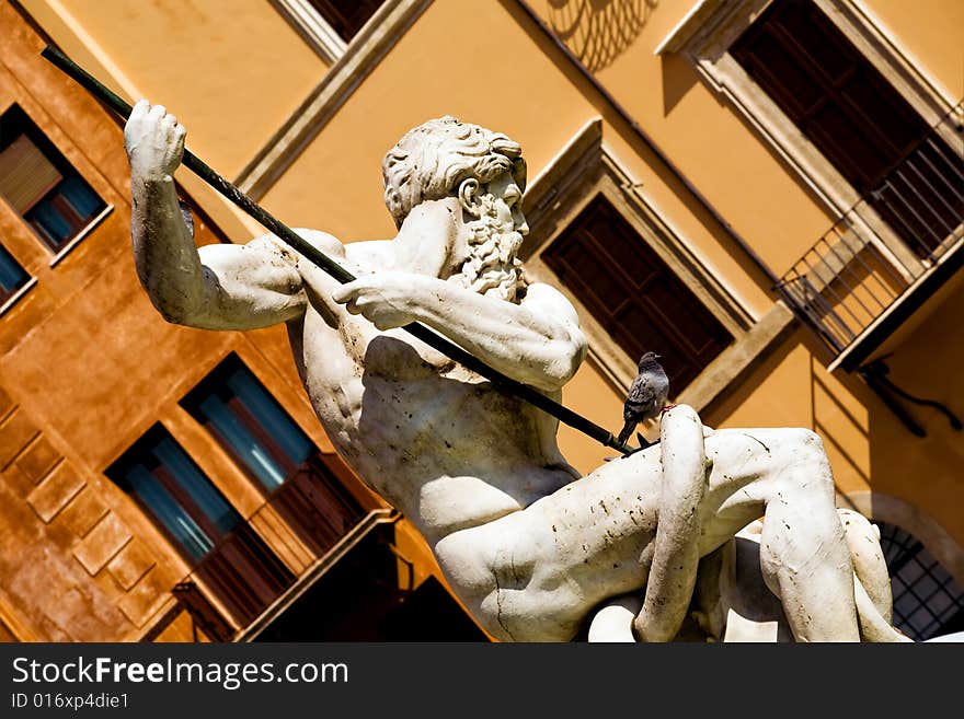 Fountain on Piazza Navona in Rome, Italy. Fountain on Piazza Navona in Rome, Italy