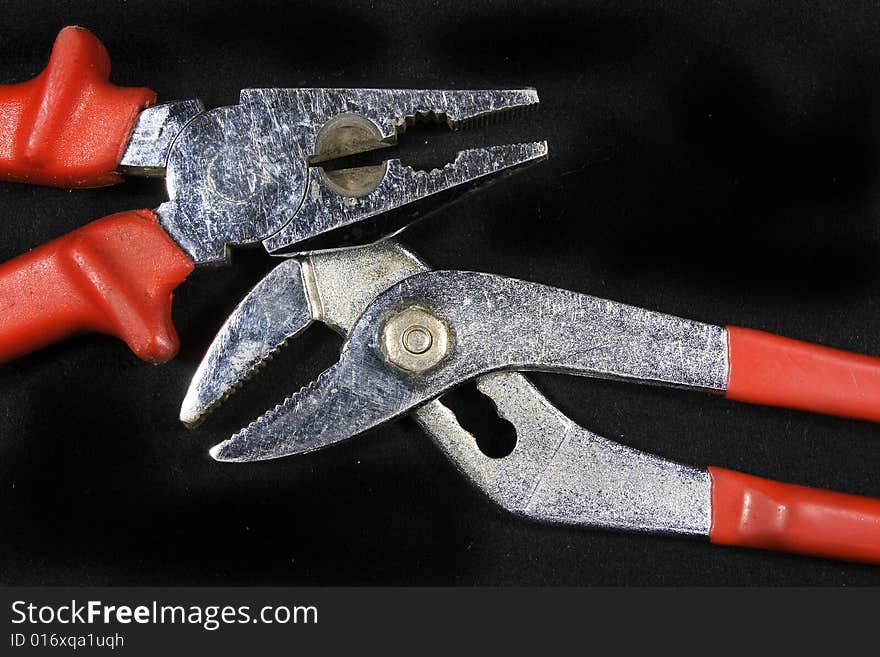 Tongs On A Black Background