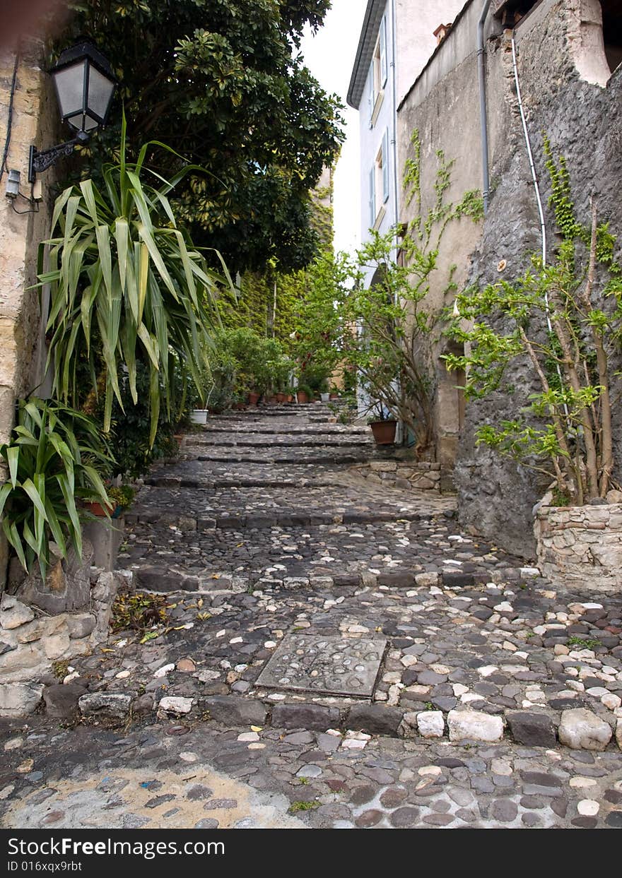 An old medieval village in the South of France. An old medieval village in the South of France