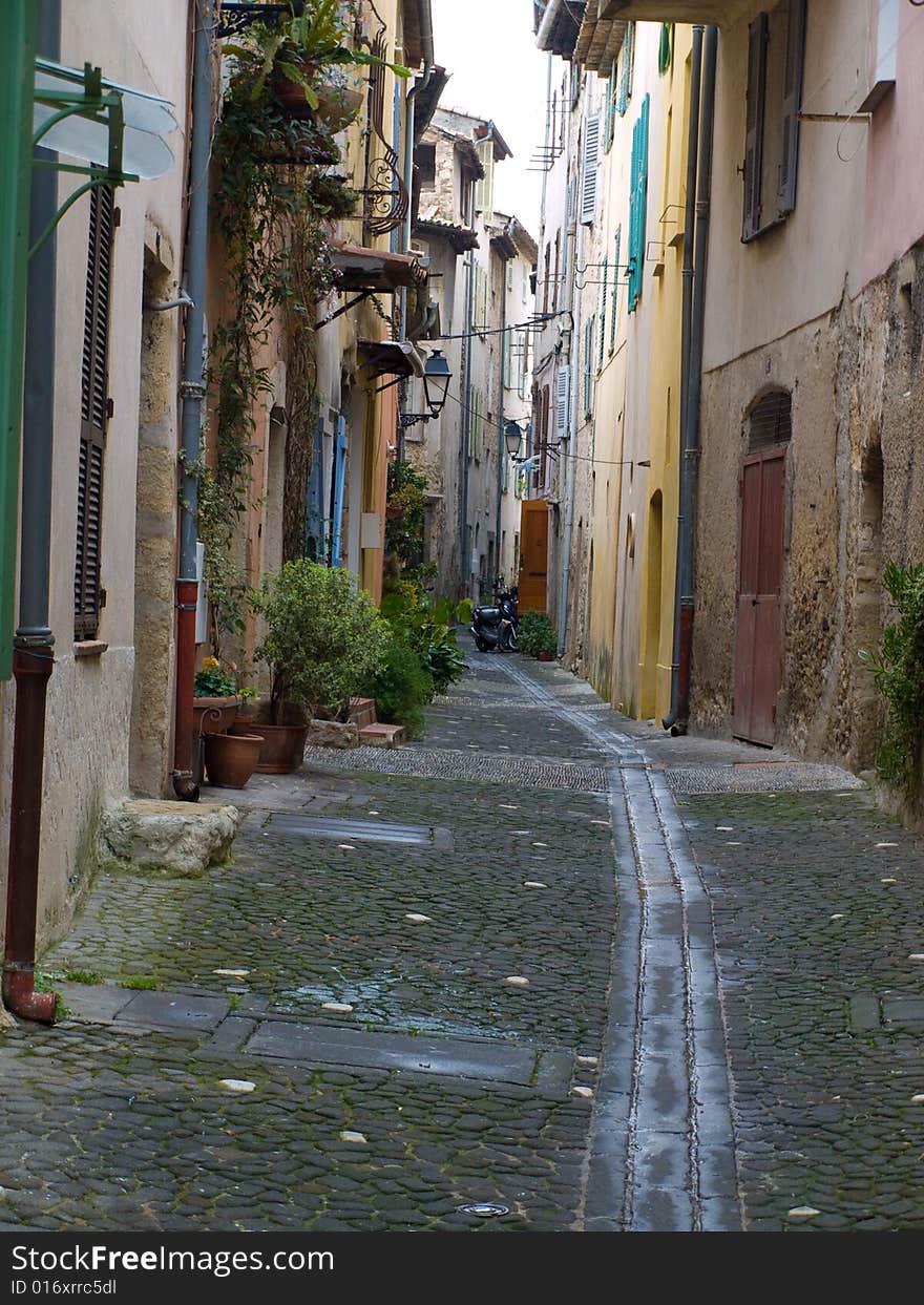 An old medieval village in the South of France. An old medieval village in the South of France