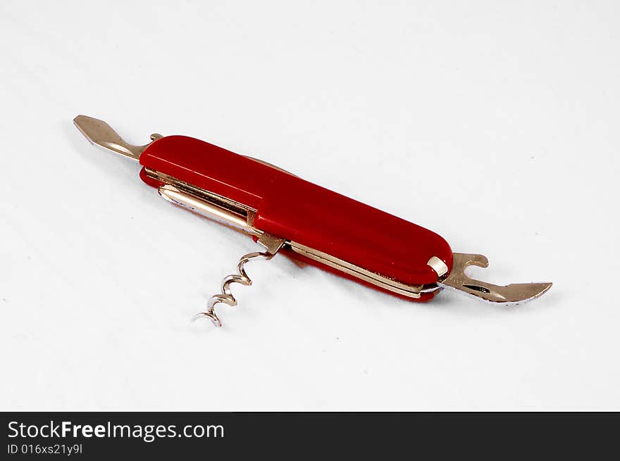 Boxcutter Swiss red on a white background. Boxcutter Swiss red on a white background