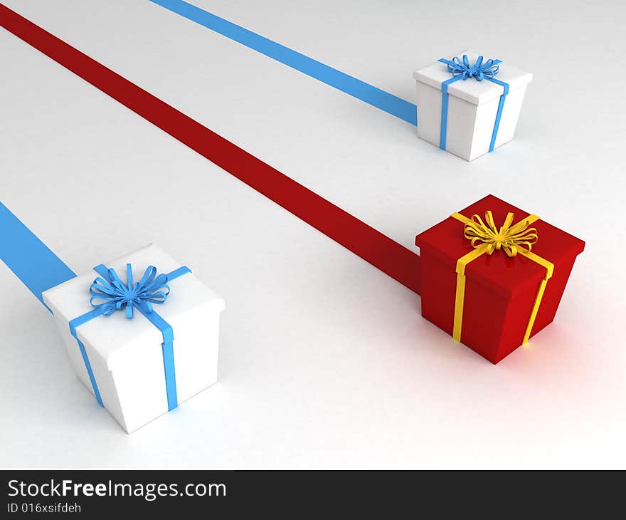 Gifts with ribbon