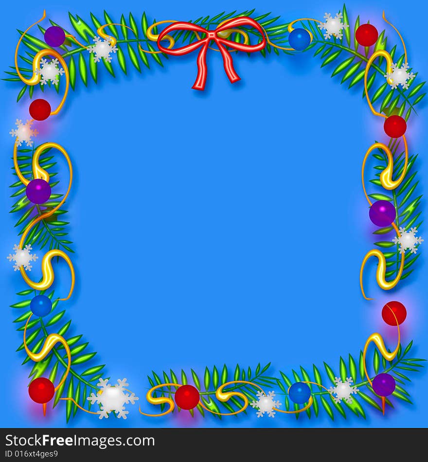 Christmas scrapbook frame