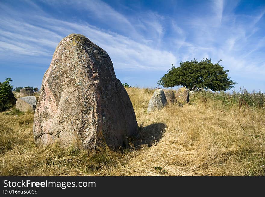 Prehistoric grave stones on Island Ruegen, Germany. Prehistoric grave stones on Island Ruegen, Germany