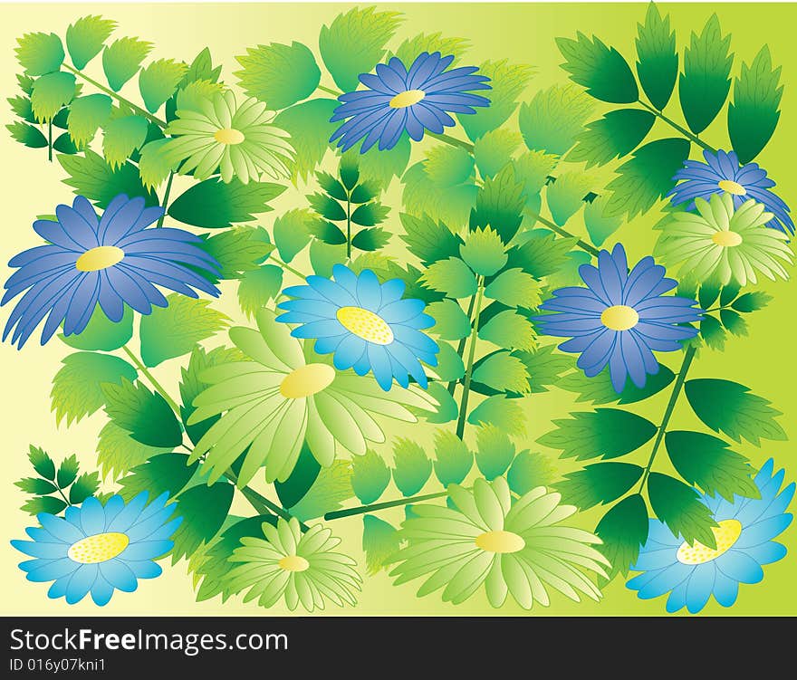 The vector illustration contains the image of flower background. The vector illustration contains the image of flower background