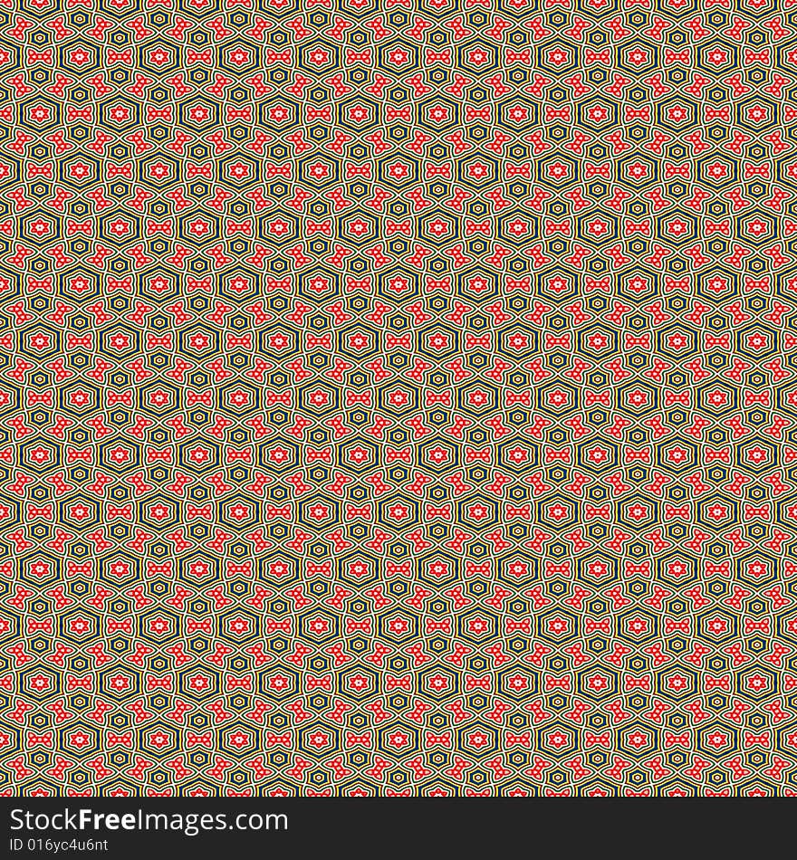 Retro pattern with stars, flowers and shapes. Retro pattern with stars, flowers and shapes