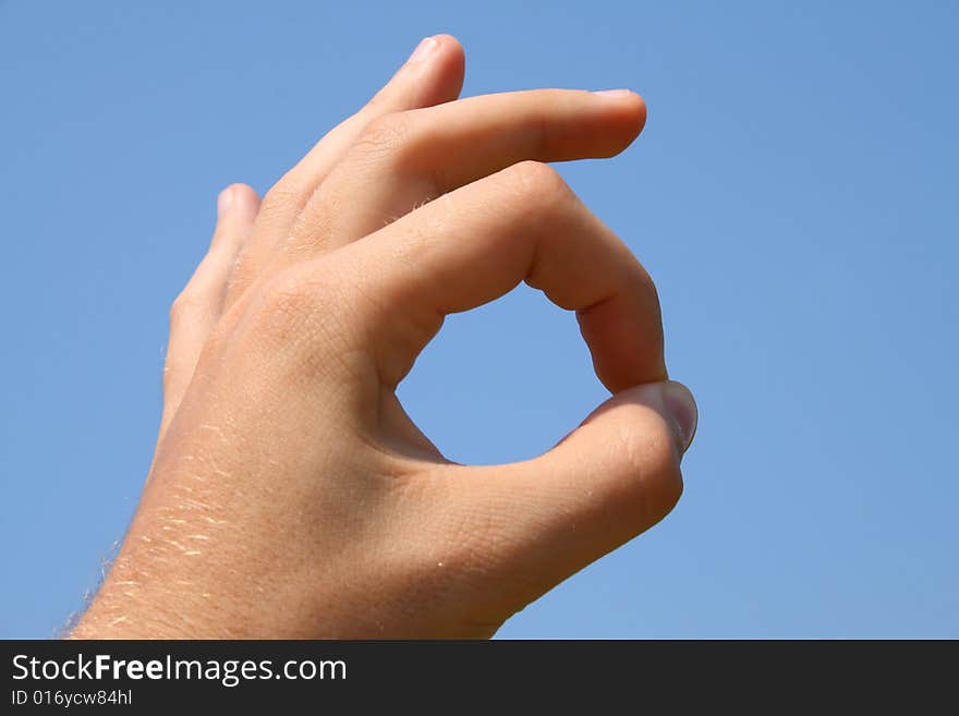 Human hand giving ok image