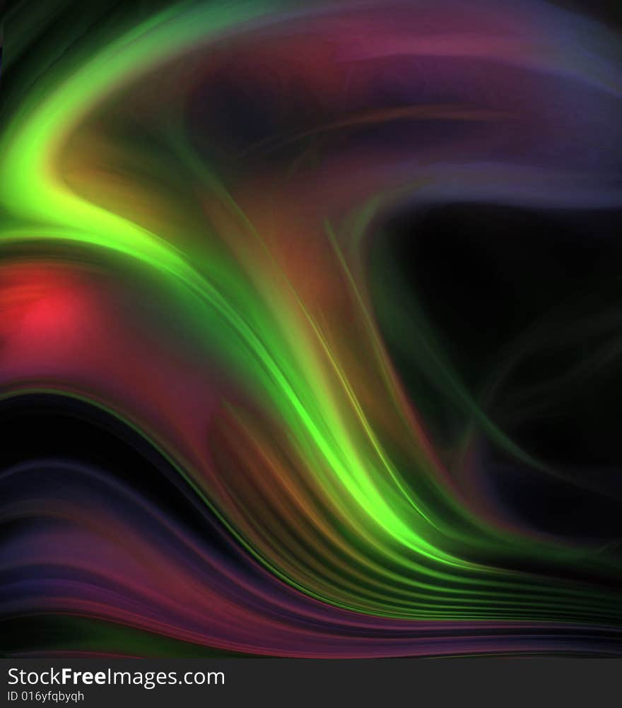 Colored abstract illustration on black background