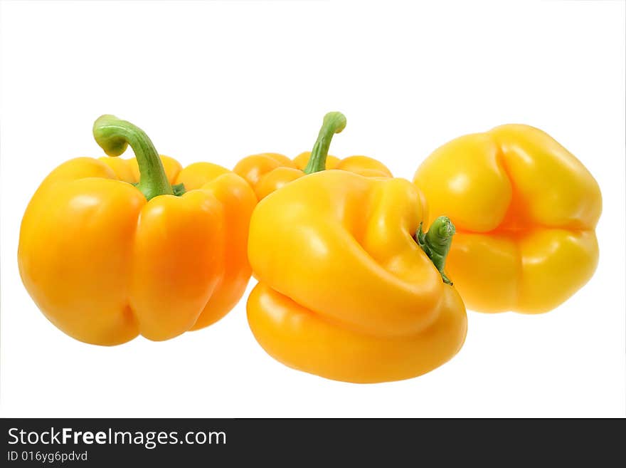 Peppers isolated on white