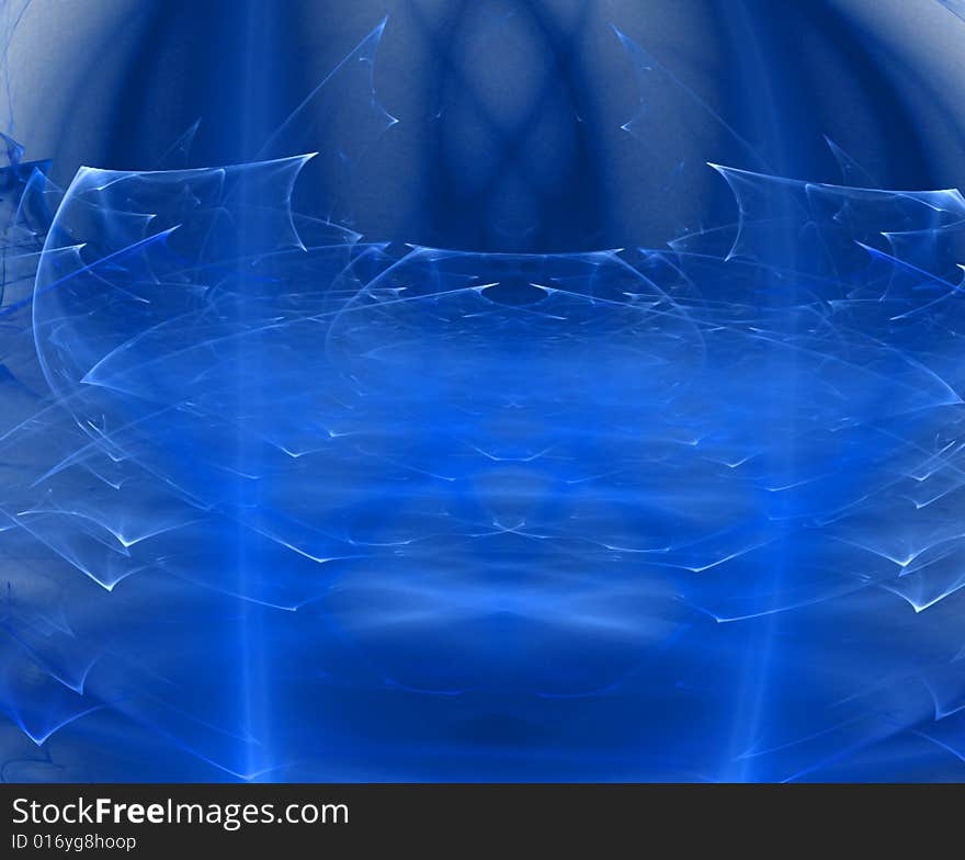 Blue sea fractal background illustration