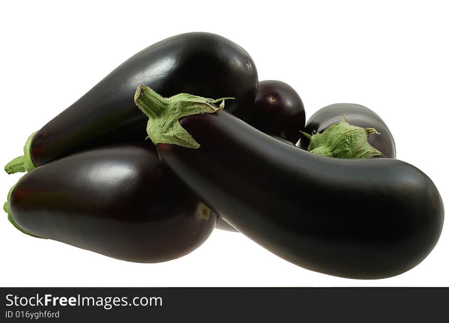 Aubergine On White